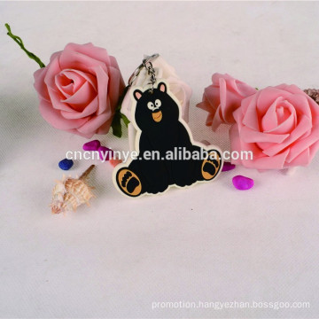 Promotional souvenir rubber cute bear keyring